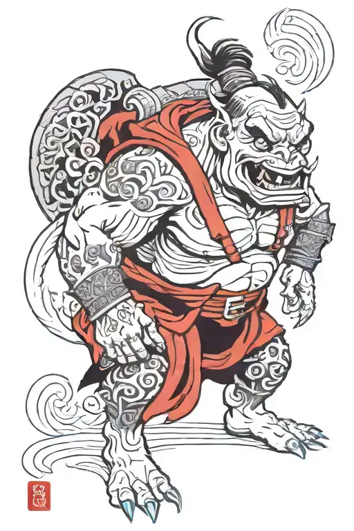orc  tattoo design idea