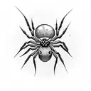 spider with skull tattoo design idea