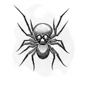 spider with skull tattoo design idea