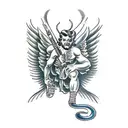 Devil and angel tattoo design idea