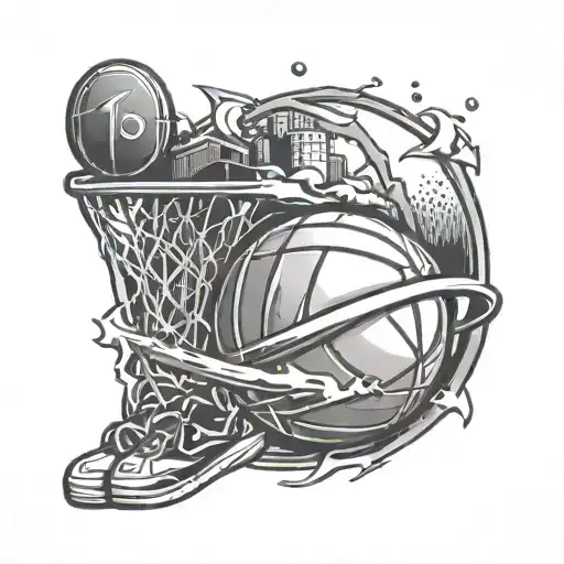 software developer basketball tattoo design idea