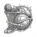 software developer basketball tattoo design idea