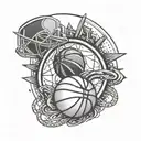 software developer basketball tattoo design idea