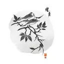 A tattoo of a conversation between two birds perched on a branch, with musical notes forming speech bubbles above them. tattoo design idea