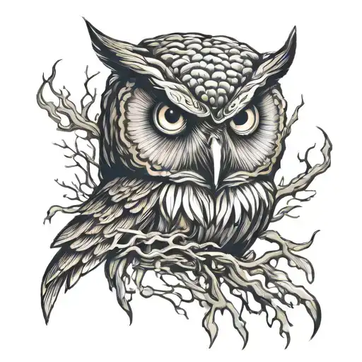 Owl tattoo design idea