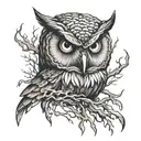 Owl tattoo design idea