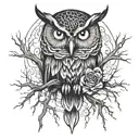 Owl tattoo design idea