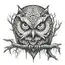 Owl tattoo design idea