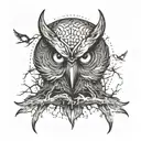 Owl tattoo design idea