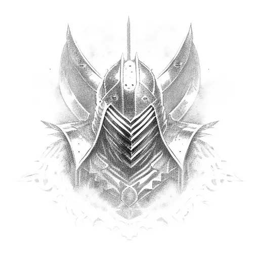 Demon souls fluted armor knight tattoo design idea