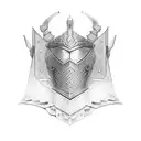  fluted armor knight tattoo design idea