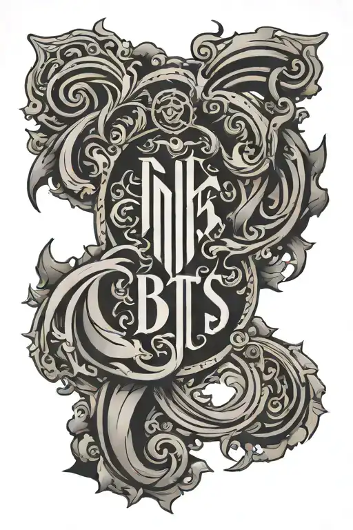 bts logo tattoo design idea