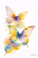 bts butterfly purple heart tattoo design idea