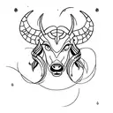 Leo capricorn cancer aquarius  tattoo design idea