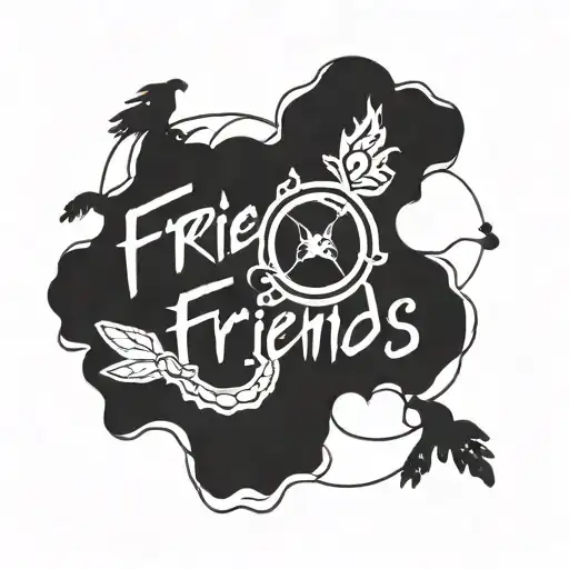 friends logo but replace "friends" with "breathe"  tattoo design idea