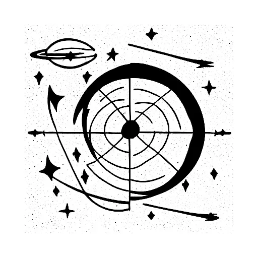 astronomy tattoo design idea