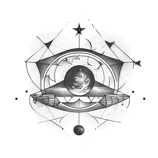 astronomy tattoo design idea
