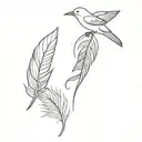 birds, feather, b tattoo design idea