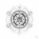 Grateful Dead inspired mandala tattoo design idea