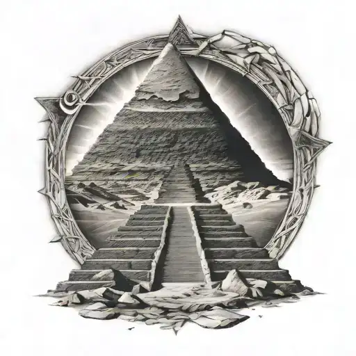 stargate pyramid tattoo design idea