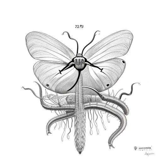 sloth holding a venus fly trap tattoo design idea