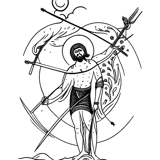 saint sebastian tattoo design idea