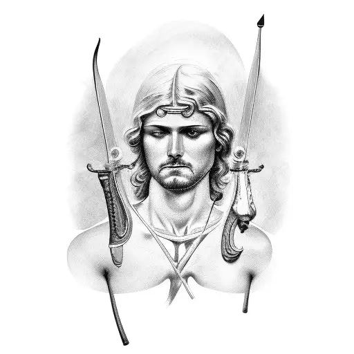 saint sebastian tattoo design idea