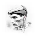 thomas shelby sad  tattoo design idea