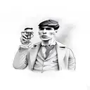 thomas shelby sad  tattoo design idea