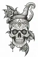 Crying Skull tattoo design idea