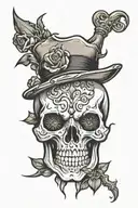Crying Skull tattoo design idea