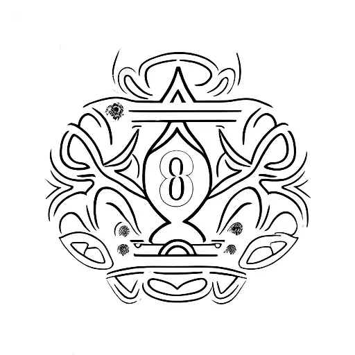 the numbers 808, with foot prints and angel ones worked into the tattoo. Please make it fairly small tattoo design idea