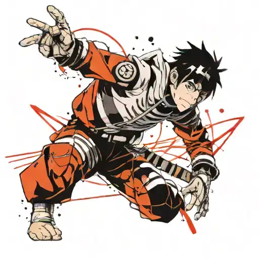 rock lee de naruto abrindo os portões  tattoo design idea