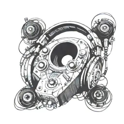 dj deck with headphones огонь planet earth heart of fire mothivathion tattoo design idea