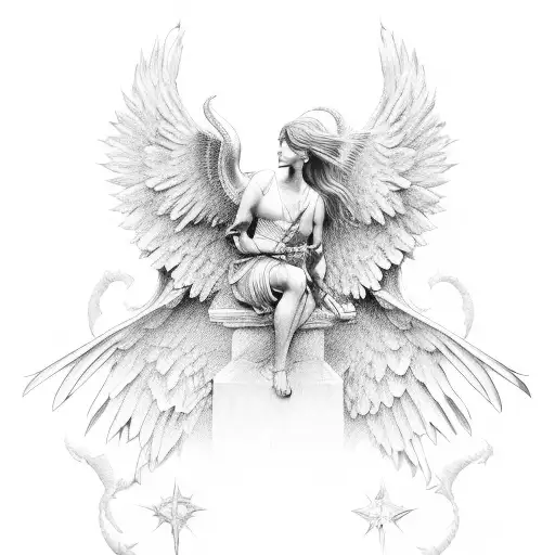 Archangel Raphael tattoo design idea