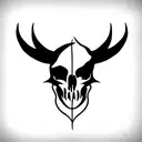 devil skull tattoo design idea