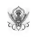 skeleton pegasus tattoo design idea