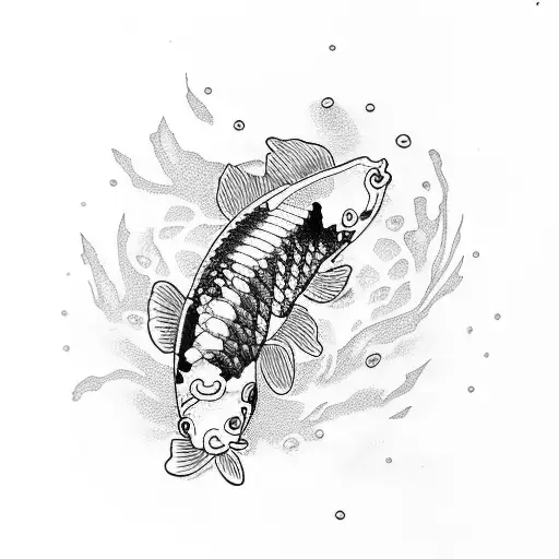 koi fish tattoo design idea