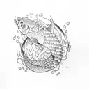 koi fish tattoo design idea