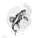 koi fish tattoo design idea