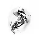 koi fish tattoo design idea