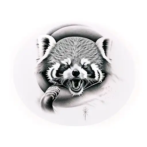 red panda tattoo design idea