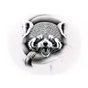 red panda tattoo design idea