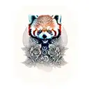 red panda tattoo design idea