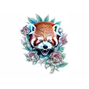 red panda tattoo design idea