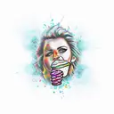  ice cream graffiti tattoo design idea