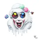  ice cream graffiti tattoo design idea