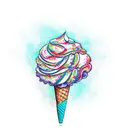  ice cream graffiti tattoo design idea