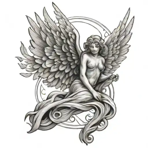 卸し売り購入 F パーカー TATTOO ANGEL BLACK d.i.a 黒 トップス - トップス
