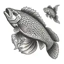 murray cod fish tattoo design idea